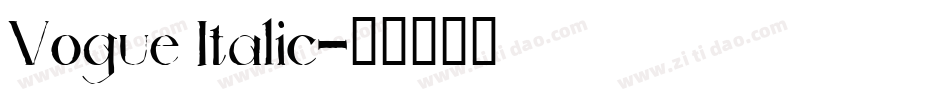 Vogue Italic字体转换